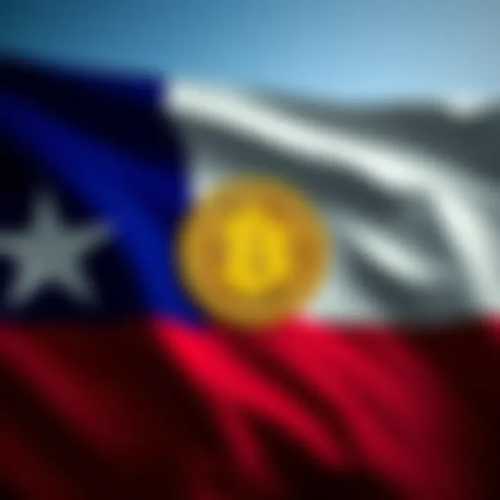 The Texas flag displayed with a Bitcoin symbol overlay, symbolizing Texas's new commitment to cryptocurrency.