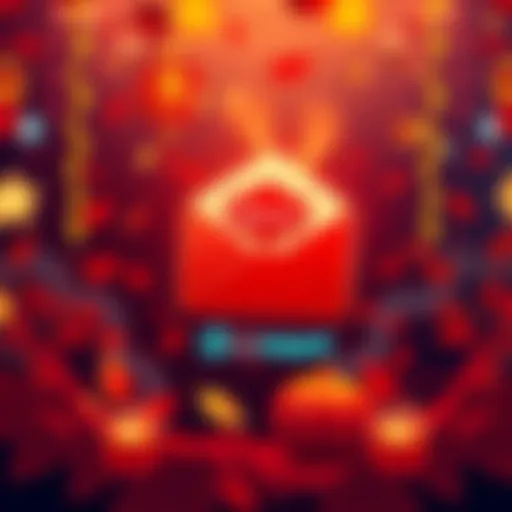 A festive image representing a Thanksgiving event with a Red Envelope symbol and BitMart logo, highlighting rewards and excitement.