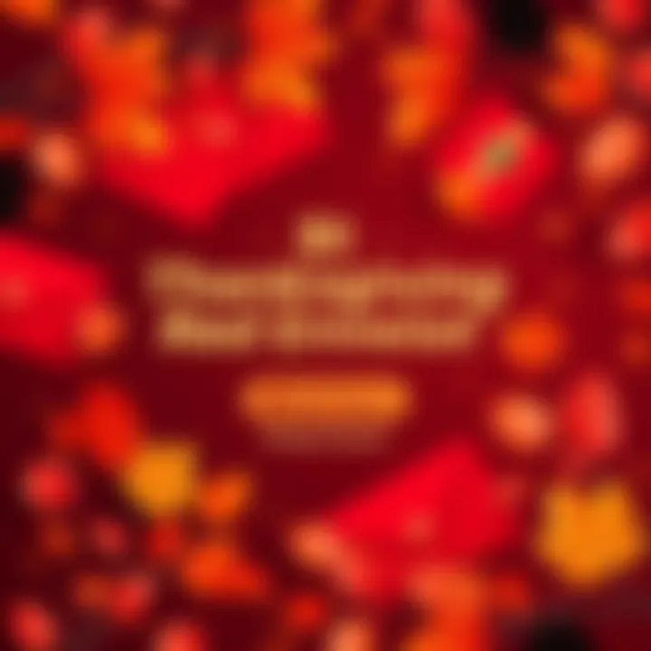 A festive background with red envelopes and autumn leaves, symbolizing BitMart's Thanksgiving event, featuring gift codes and the BitMart App logo.