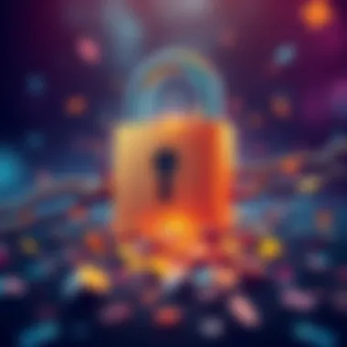 Illustration showing a digital lock symbolizing security breach, with a shattered blockchain chain in the background, highlighting the $11M loss from the THORChain incident.
