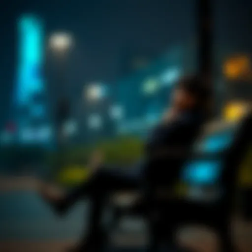 A person sits on a bench, looking contemplative with a distant gaze, symbolizing feelings of discomfort and odd emotions.