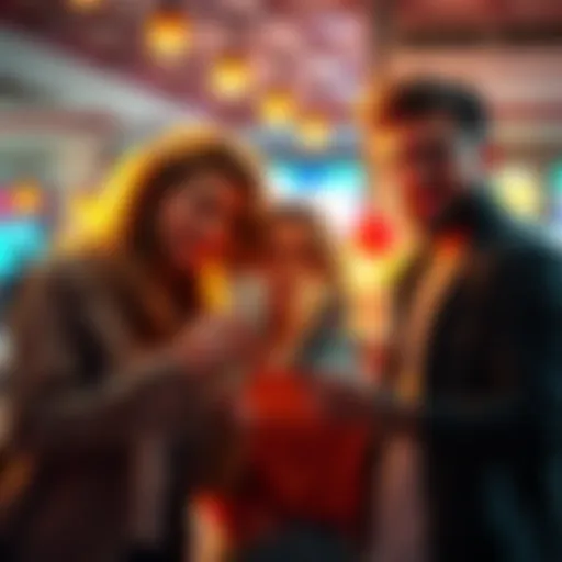 Three People with Cash Three individuals discussing how to spend $300 together, showing different items they might buy.