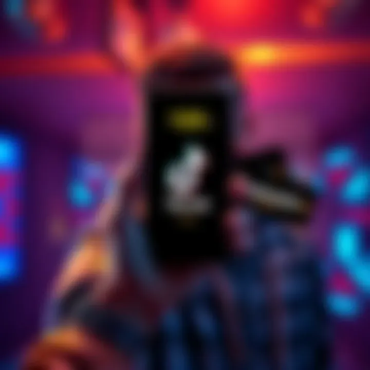 A person holding a smartphone with TikTok Pro and cash and Amazon gift cards around them.