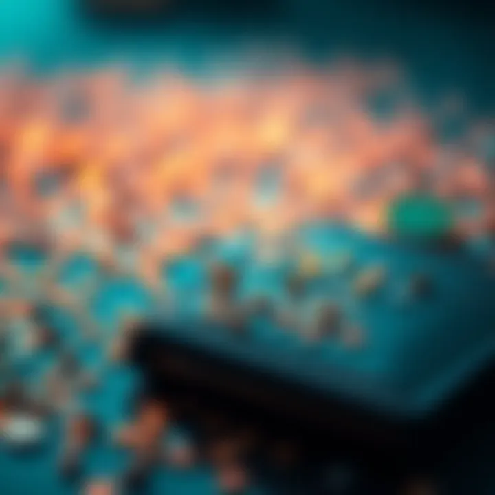 A visual representation of small amounts of cryptocurrency being sent to a digital wallet, highlighting wallet dusting activity.