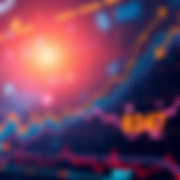 A chart showing rising trends in token prices with excitement among traders visualized