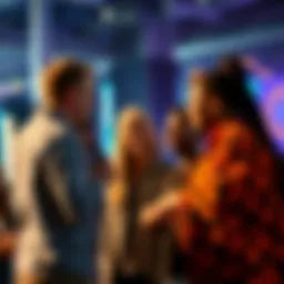 A group of diverse people engaged in a conversation about token investments, showcasing enthusiasm and teamwork.