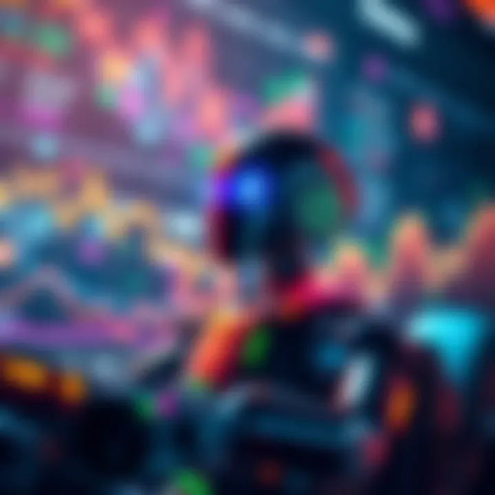 Token Launch Strategy A marketmaker bot optimizing token volume on a digital platform, highlighting transaction charts and growth indicators.