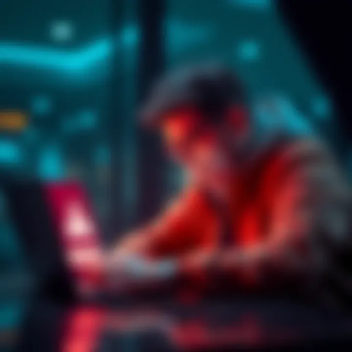 A person looking at scam warning signs while planning a token launch on a laptop