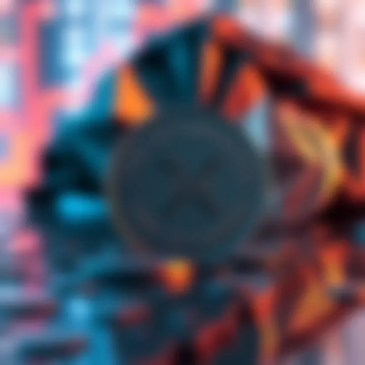 Visual representation of XRP tokenization changes with Ethereum updates in the background