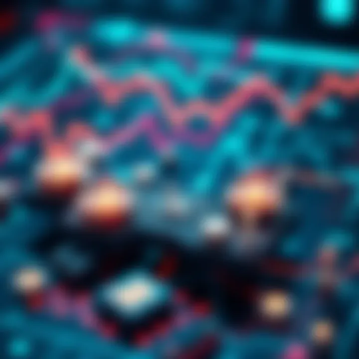 A graphic showing digital assets symbolizing tokenization in private markets, with charts and investment elements