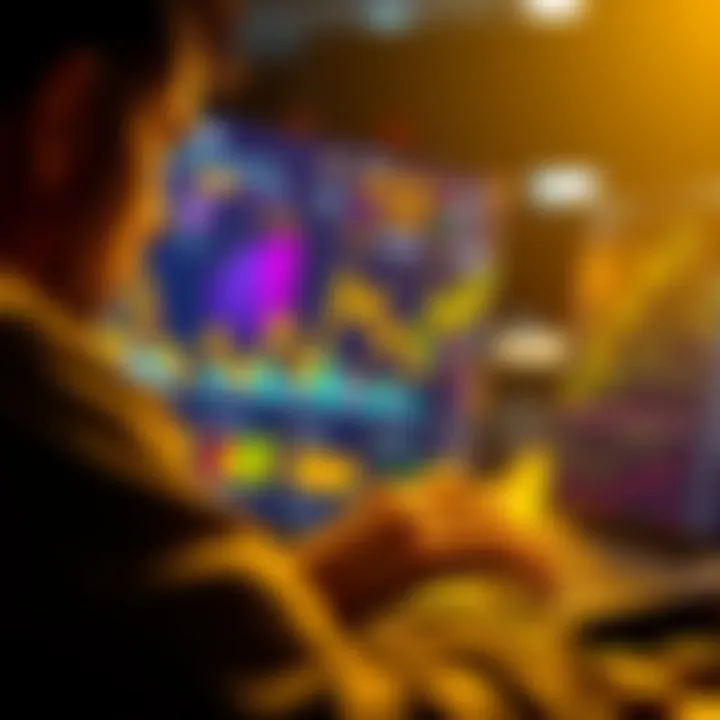 A person analyzing charts related to investing in gold, platinum, and uranium on a digital platform