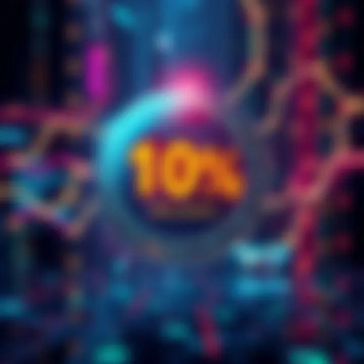 Visual representation of tokenized real-world assets and their use in decentralized finance, highlighting the 10% utilization rate, with the rest being inactive.