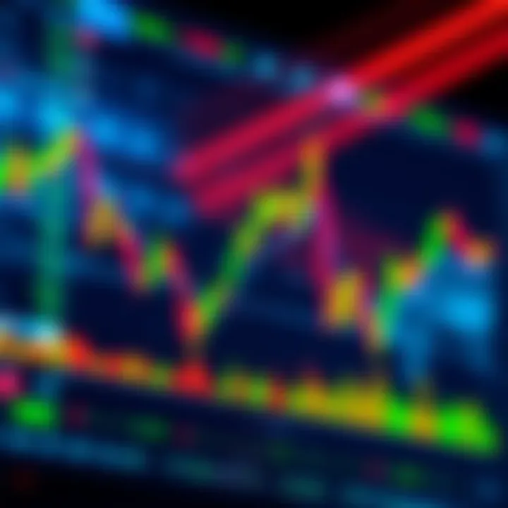 A digital screen displaying stock market trends with graphs and charts, symbolizing trading opportunities in the Tokenized Stock Pioneer Program.