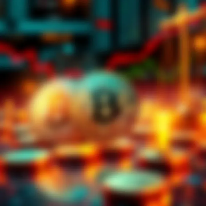 A visual representation of tokenized stocks showing digital symbols representing shares and blockchain elements, with a background depicting ownership and legal themes.