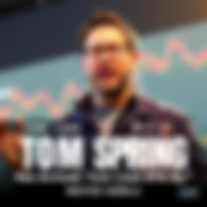 Tom Lee announces crypto spring Tom Lee speaking about cryptocurrency market with enthusiasm, showcasing a graphic of Ethereum logo and rising trend lines