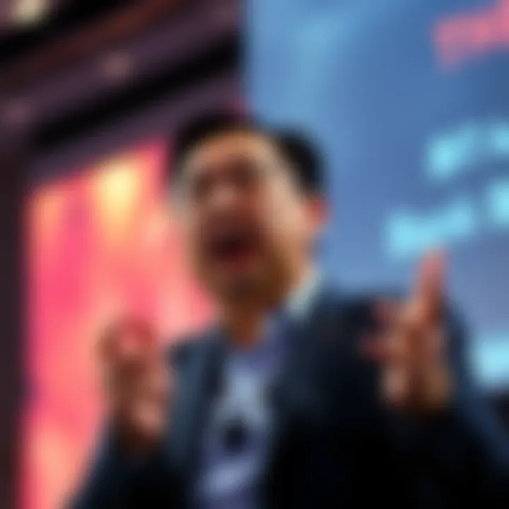 Tom Lee speaks at a conference, explaining his view on BitMine's $6 billion in ETH losses as a strategic move.