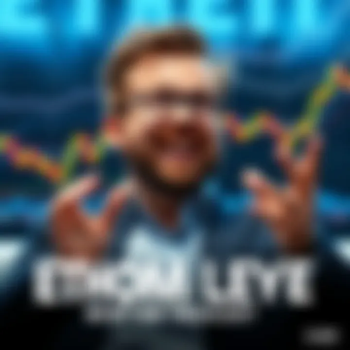 Tom Lee investing in Ethereum Tom Lee enthusiastically discussing Ethereum investments with charts in the background