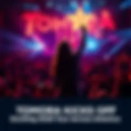 Tomora on stage during tour Tomora performing live in front of a cheering crowd
