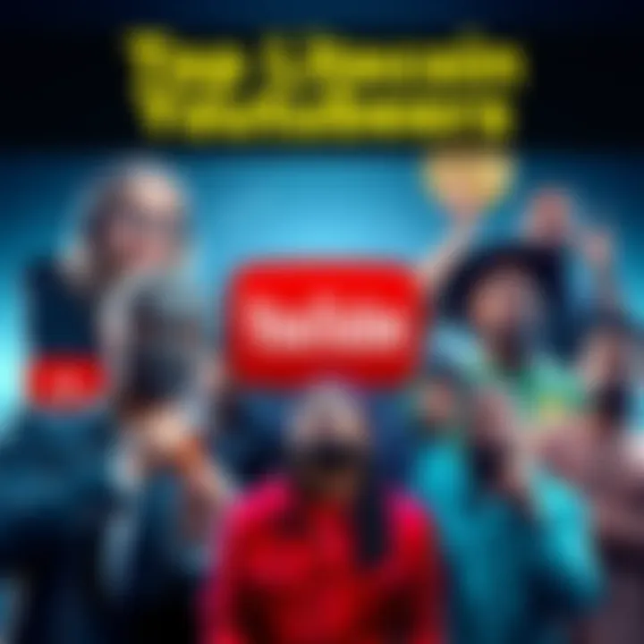 A collage of popular YouTube creators discussing Litecoin and cryptocurrency on their channels
