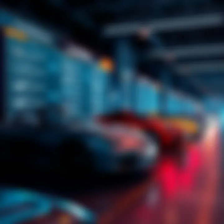 A graphic showing a list of top bidders for various car makes and models with bidding details.