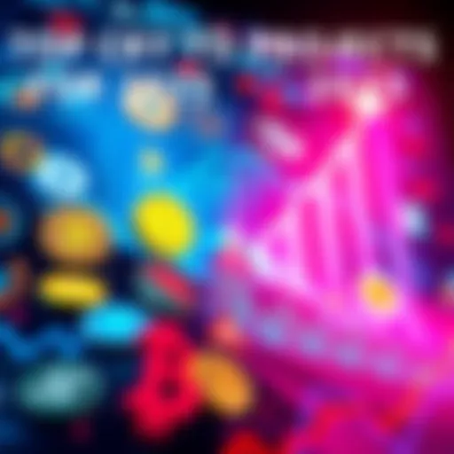 A visual representation of various cryptocurrency logos and rising graph trends to indicate investment growth for 2025.