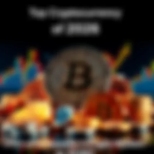 A visual representation of the leading cryptocurrency symbol surrounded by charts and coins, highlighting its market dominance in 2026.