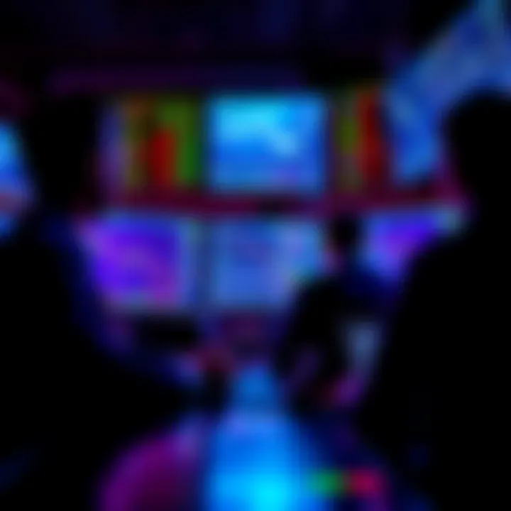 A group of traders analyzing data on screens showing cryptocurrency charts and graphs related to Solana.