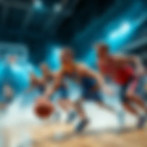 Players from eight teams competing for a spot in the semi-finals of a thrilling tournament