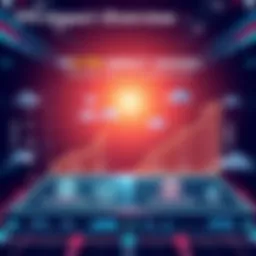 Illustration of the TPS impact model featuring EQTY Lab's Verifiable Compute, showing transaction speed growth and enterprise adoption scenarios, with elements representing AI operations and Hedera's ...