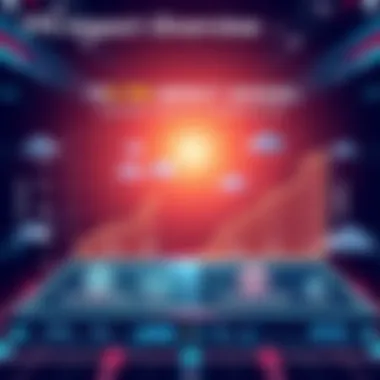 Illustration of the TPS impact model featuring EQTY Lab's Verifiable Compute, showing transaction speed growth and enterprise adoption scenarios, with elements representing AI operations and Hedera's ...