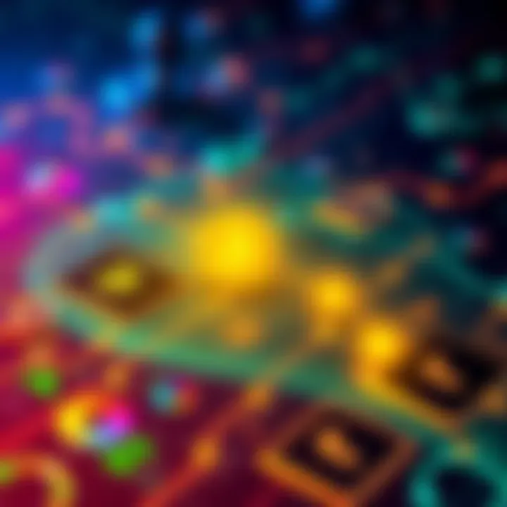 A visual representation of tracing cryptocurrency transactions with arrows showing movements of funds between different wallets and risk assessment indicators