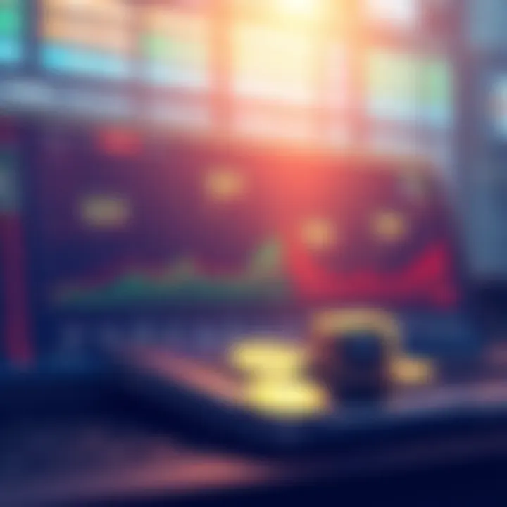 Illustration of a Google Sheets dashboard displaying cryptocurrency prices and charts, with coins labeled as altcoins on the screen.