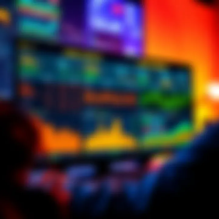 A person monitoring multiple wallet addresses on a computer screen with real-time alerts and data graphs.