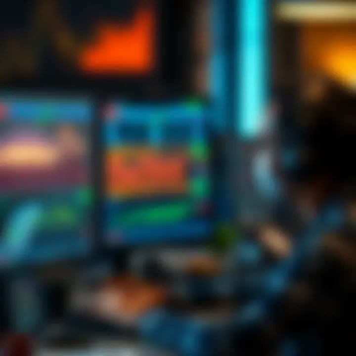 Trader Confused about DOT Liquidation Price A trader looking at their computer screen showing discrepancies in liquidation prices for DOT, with warning messages visible on the screen.