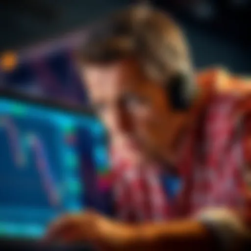 Trader Faces Loss from Ledger Wallet A distressed trader looking at a computer with a shocked expression, representing the loss of $6.6 million in Bitcoin after using a new Ledger wallet.