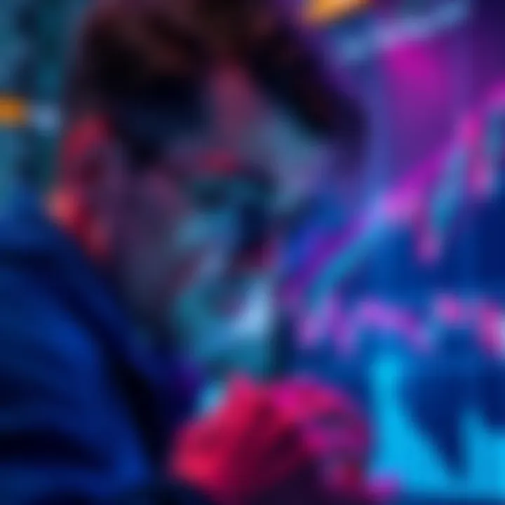 A trader looks stressed while monitoring losses on a graph, with charts showing downward trends related to MEV attacks.