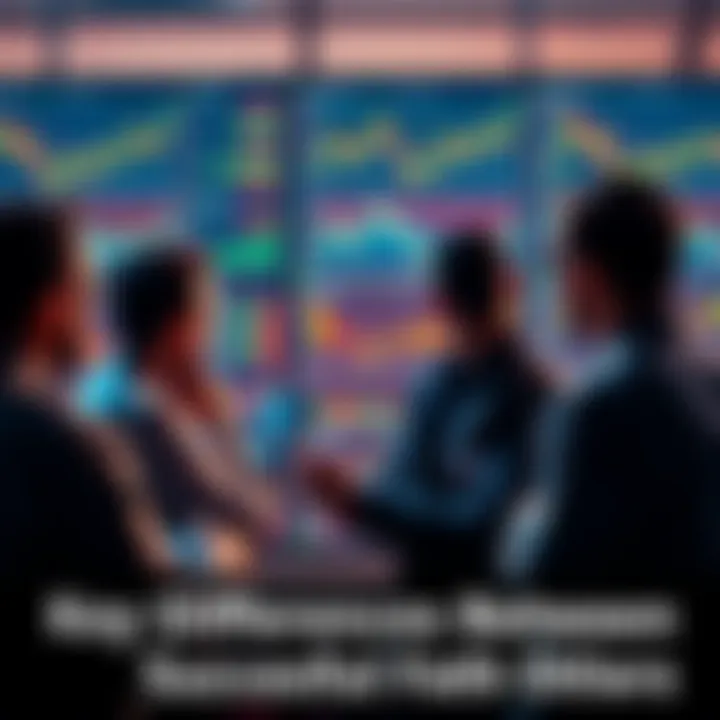 Traders Analyzing Market Trends A group of traders studying graphs and charts on a screen, showcasing different market trends and data analysis.