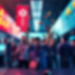 A group of traders celebrating their success at the EthTrader Contest, with banners showing DONUTs and a leaderboard in the background.