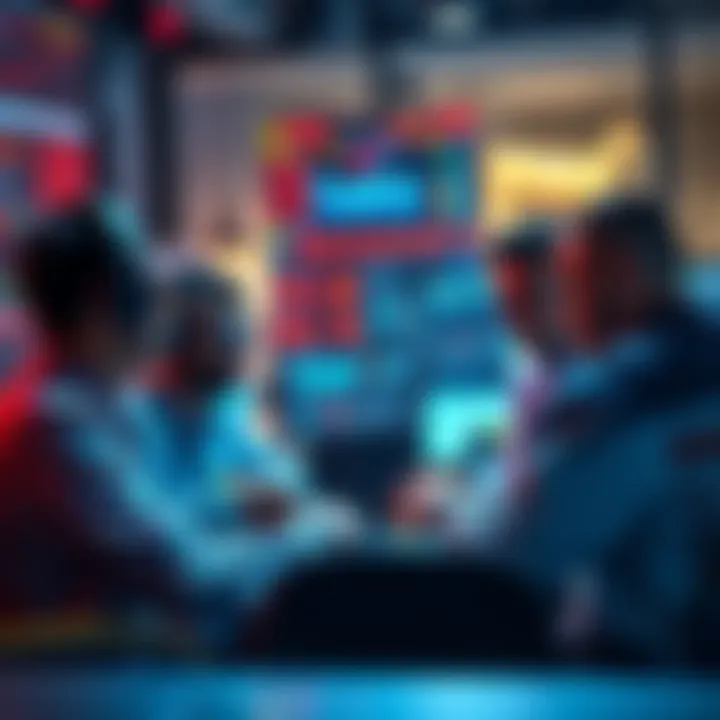 A group of traders discussing strategies in a chat room, sharing insights on memecoins and supporting each other.