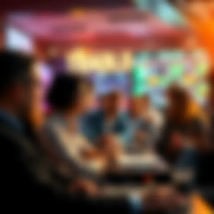 People engaging in a lively forum discussion about trading strategies and market insights.