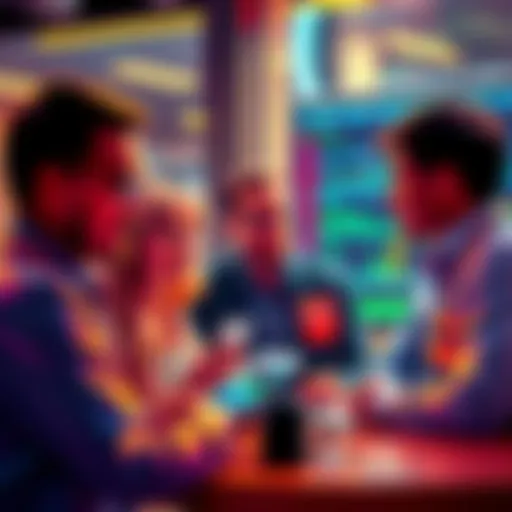 People discussing trading strategies and sharing insights in a group setting