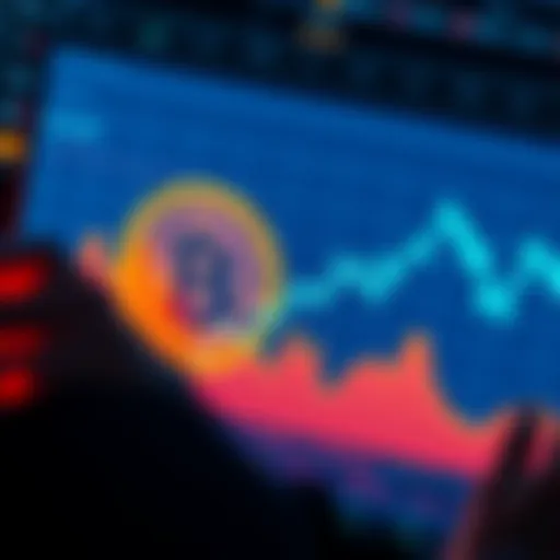Trading Graph of Pi A simple graph showing low daily trading volume for Pi on Kraken alongside a concerned trader looking at the screen.