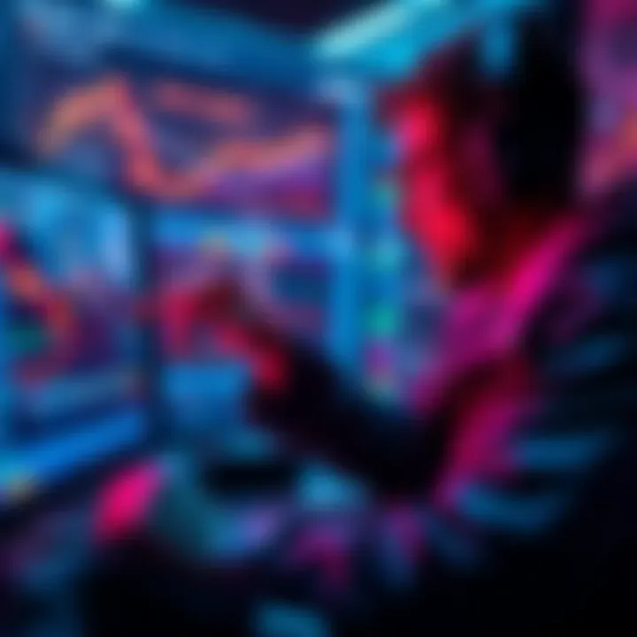 A person analyzing charts and trading tokens for gold options on BYDFi