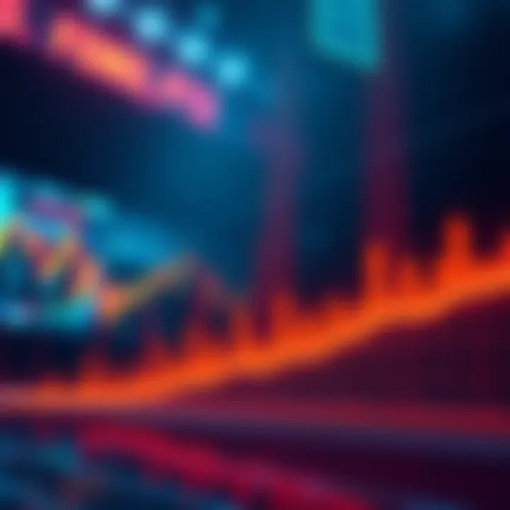 Trading Loss Concept A graph showing trading prices with a downward trend despite initial higher selling points, representing financial loss in trading due to FOMO strategies.