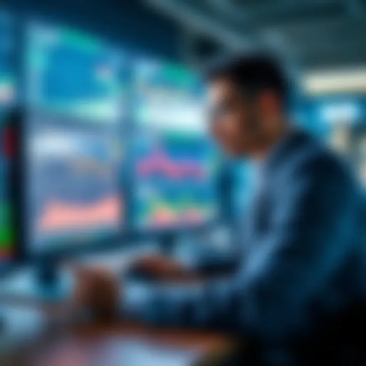 A trader analyzing charts on a computer while using margin on BYDFi for trading during market dips