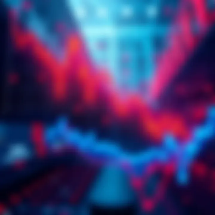 Graph showing steep decline in trading values with traders in distress