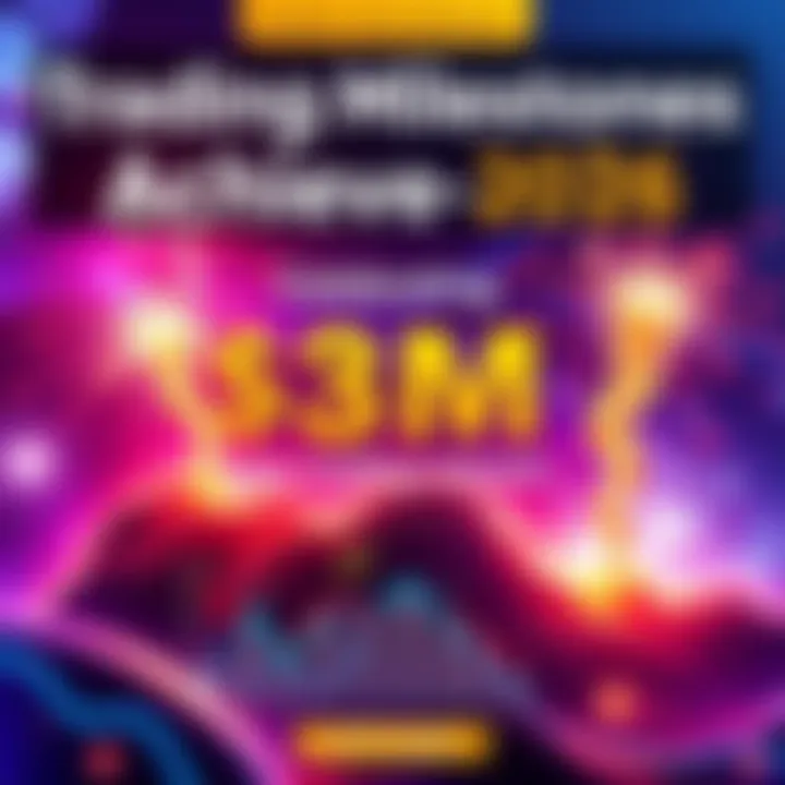Celebrating $3M trading volume and unlocking $9,000 in prizes with a leaderboard graphic