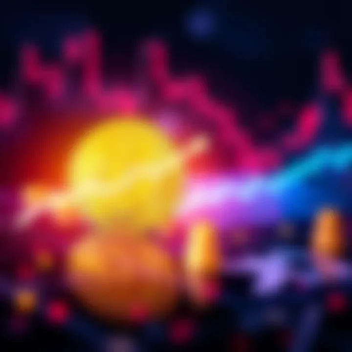 A visual representation of swapping cryptocurrencies, with Pi and XRP logos and a downward trend line for XRP prices