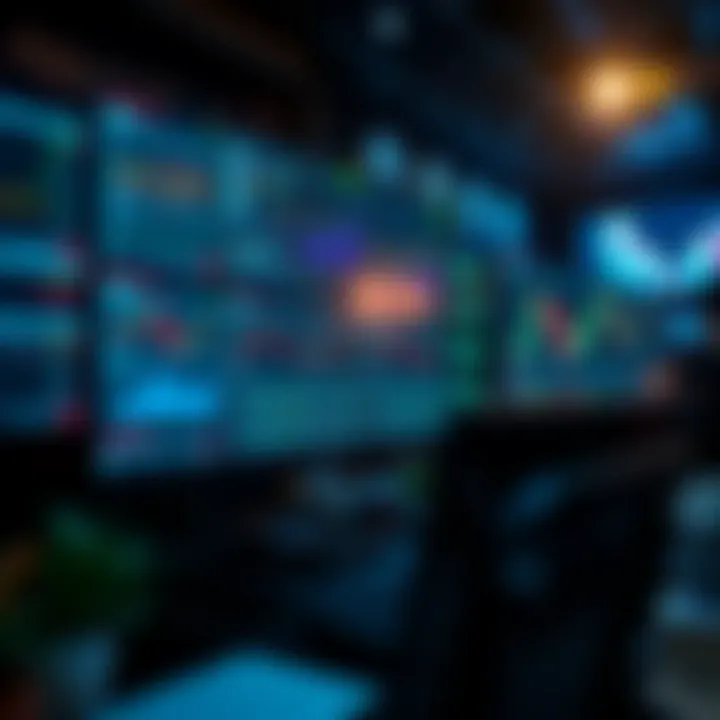 A screen displaying various trading platforms with graphs and charts, illustrating options for active traders.