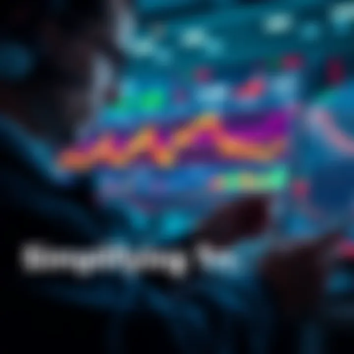 A trader looking at charts and making quick decisions based on simple indicators